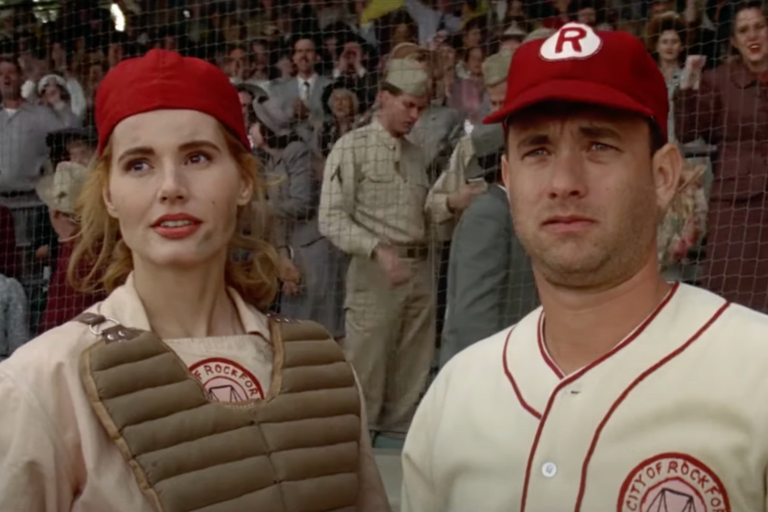 Geena Davis and Tom Hanks in a League of Their Own