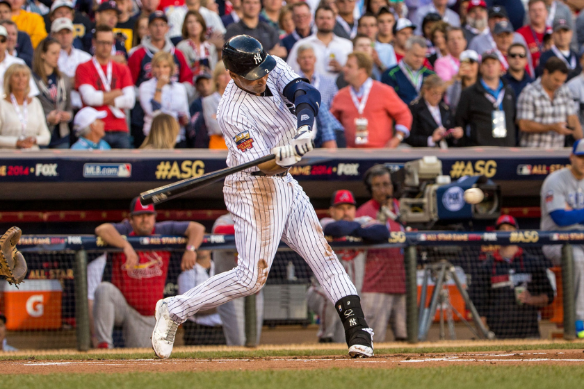 American League All-Star Derek Jeter #2 of the New York Yankees during the 85th MLB All-Star Game at Target Field