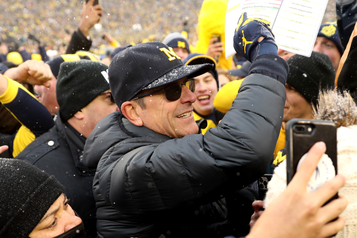 Jim Harbaugh says it's time for a Tom Brady statue on Michigan's campus