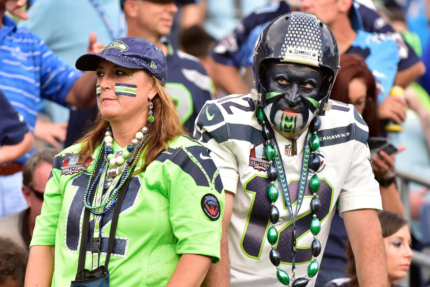 Seattle Seahawks fans look on during a loss.