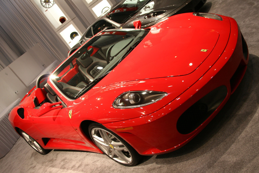 The Ferrari F430 Spyder is displayed at the 36th Annual South Florida International Auto Show at the Miami Beach Convention Center