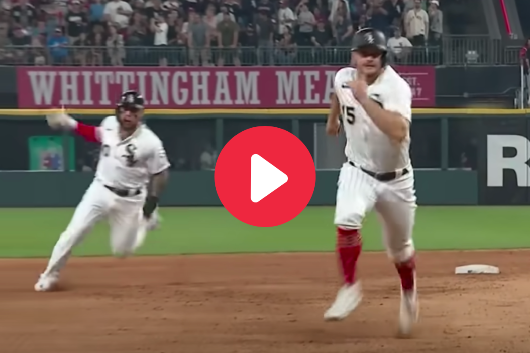 Chicago White Sox runner during the first 5-8 triple play