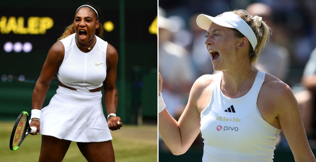 Serena Williams and Alicia Barnett at Wimbledon.