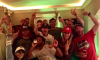 nascar drivers partying after ryan blaney's first nascar cup series win at pocono