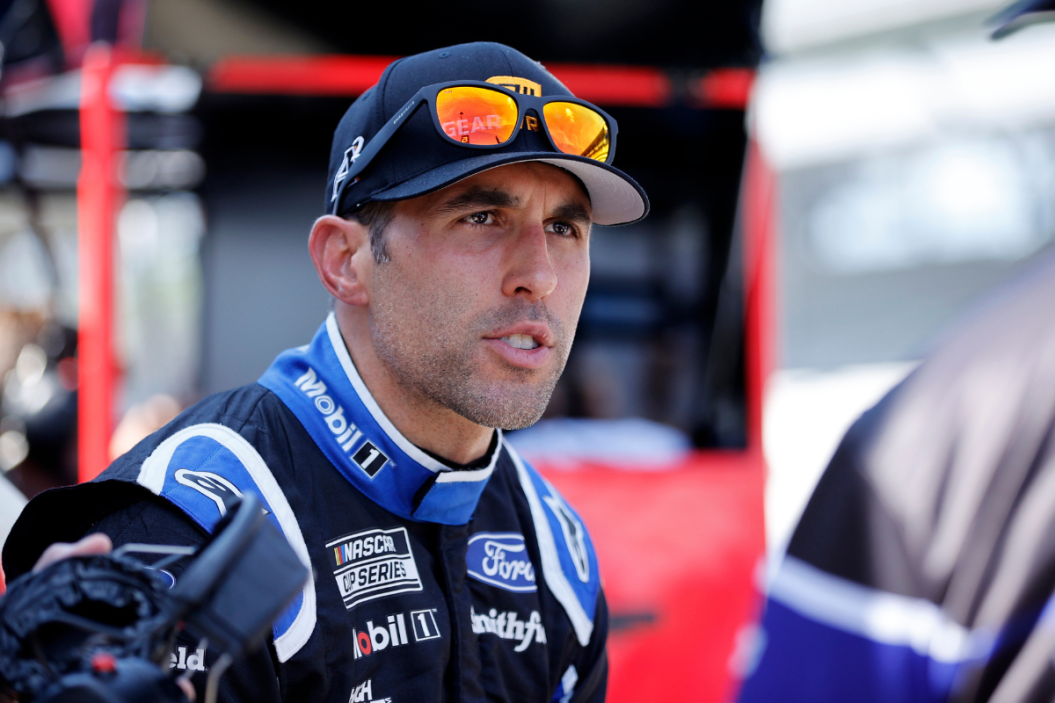 Aric Almirola during qualifying for the Verizon 200 at the Brickyard on July 30, 2022 at Indianapolis Motor Speedway Road Course