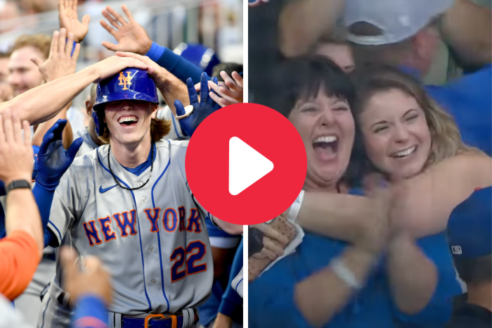 Mets Prospect Brett Baty Homers in First MLB At-Bat, Family’s Reaction is Everything