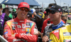 Kyle Busch and Kevin Harvick before the NASCAR Cup Series Quaker State 400 on July 11, 2021, at Atlanta Motor Speedway