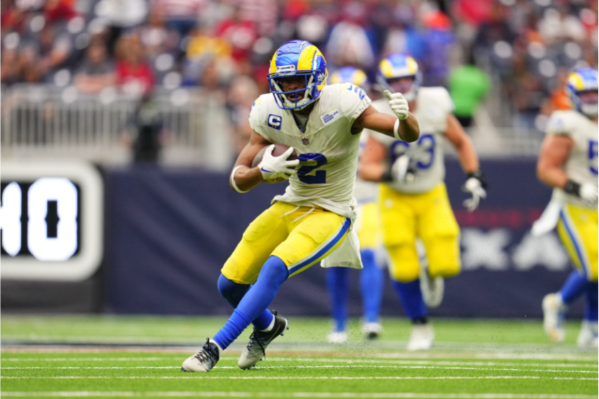 Robert Woods runs after the catch for the Los Angeles Rams.