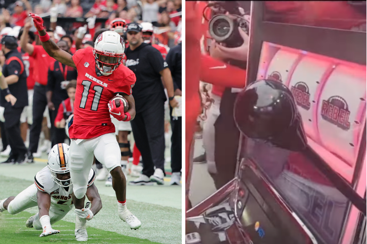 The Unlv Slot Machine Is The Best Sideline Celebration Since Miamis Turnover Chain Fanbuzz 