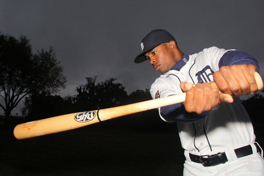 Wynton Bernard of the Tigers during the Detroit Tigers Photo Day at Tigertown