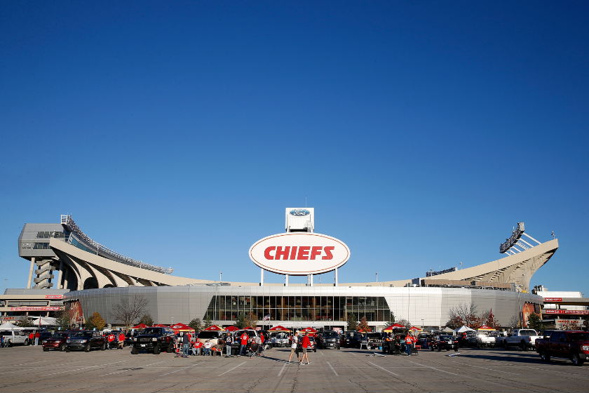 A general view of the outside of Arrowhead stadium ahead of the game between the Denver Broncos and the Kansas City Chiefs