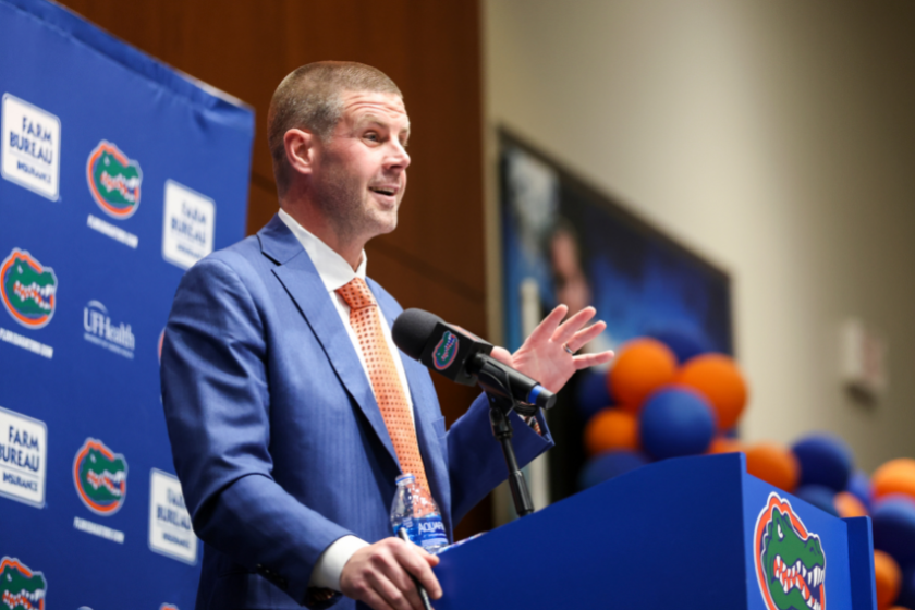 Billy Napier at his Florida introductory press conference.