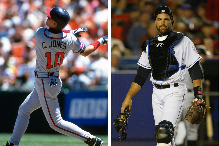 Chipper Jones and Mike Piazza faced off in heated NL East battles as members of the Atlanta Braves and New York Mets. 