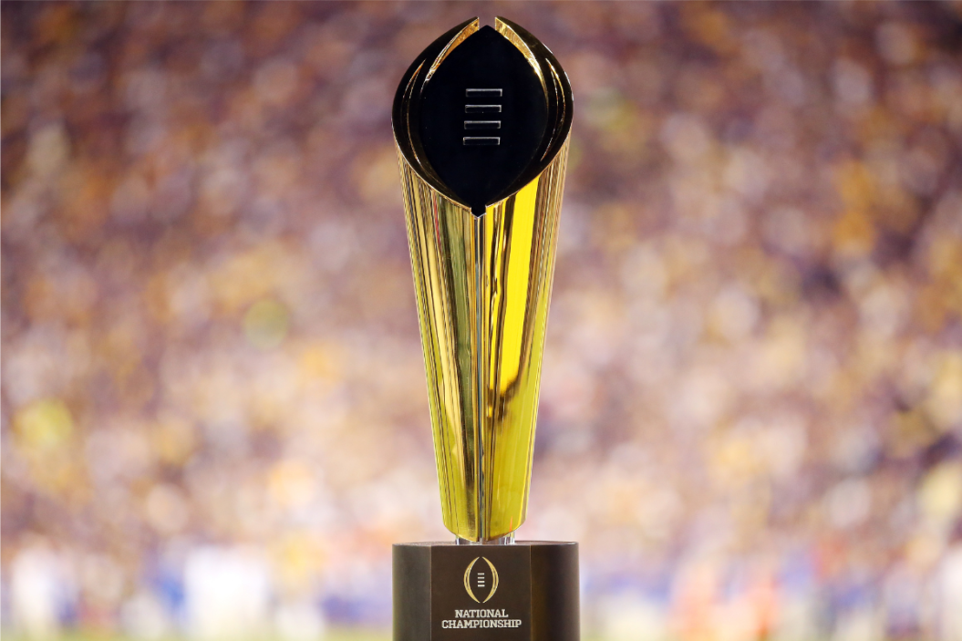 A picture of the CFP trophy in 2015.