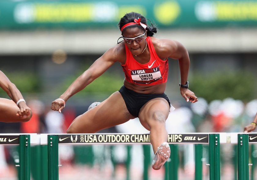 Loreal Smith competes at the 2011 USA Outdoor Track & Field Championships.