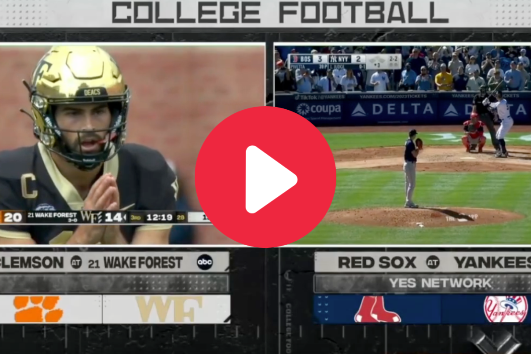 ESPN's college football coverage was interrupted by Aaron Judge's at-bats last Saturday.