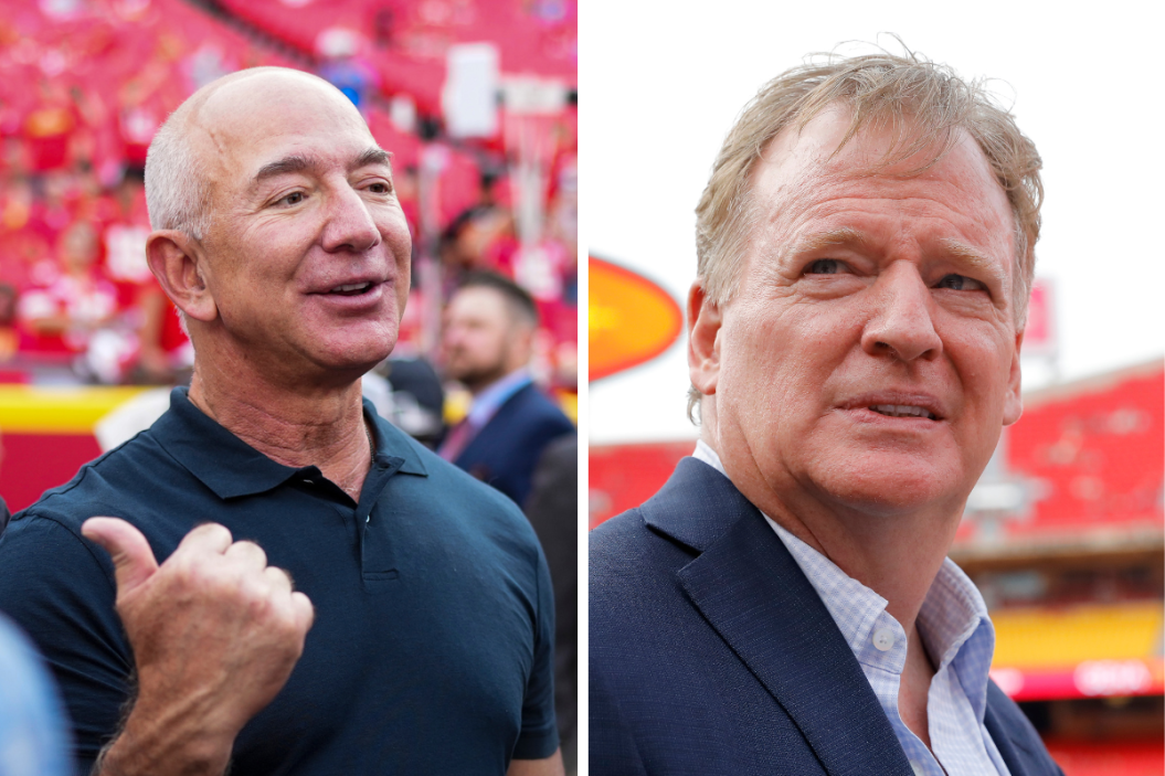 Amazon's Jeff Bezos and NFL Commissioner Roger Goodell: The Masterminds behind Thursday Night Football on Prime Video