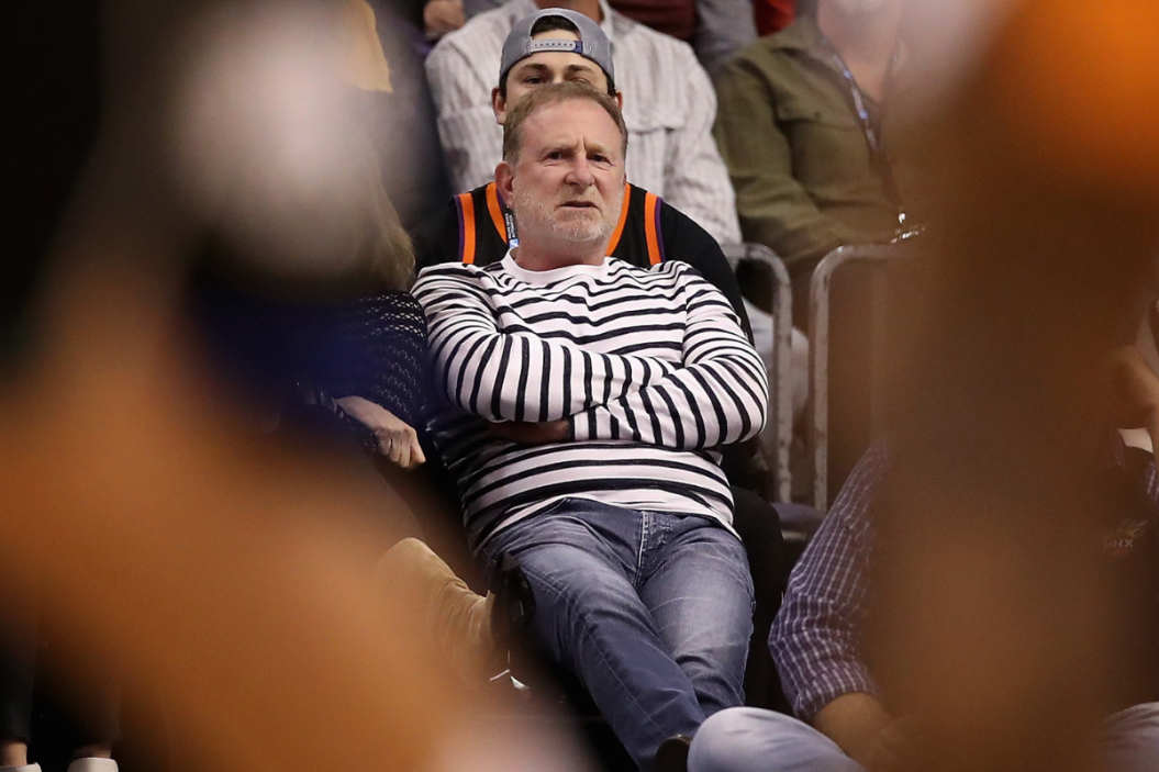 Robert Sarver, owner of the Phoenix Suns, looks on during the second half of the NBA game against the Milwaukee Bucks