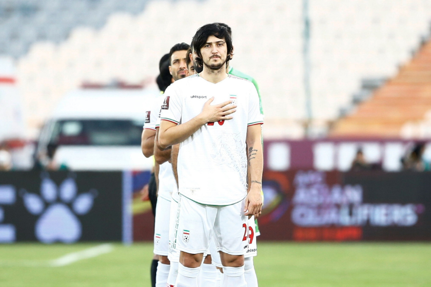 Sardar Azmoun of Iran looks on prior to the 2022 FIFA World Cup Qualifier match between Iran and South Korea