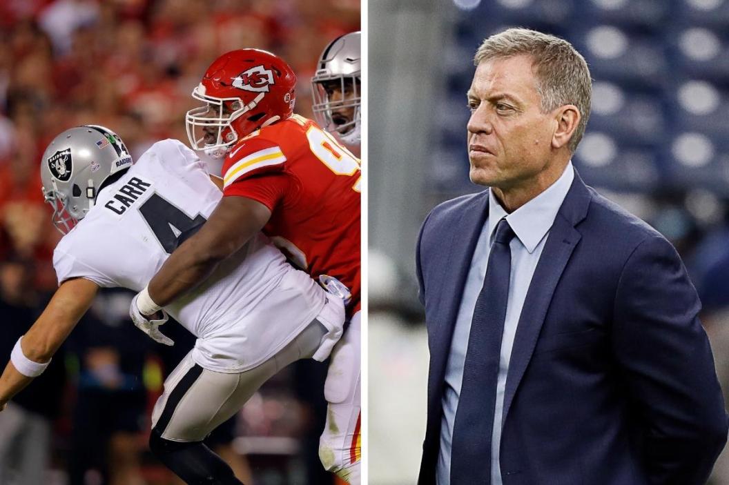After a controversial toughing the passer call on Monday Night Football, Troy Aikman made a sexist and misogynistic comment.
