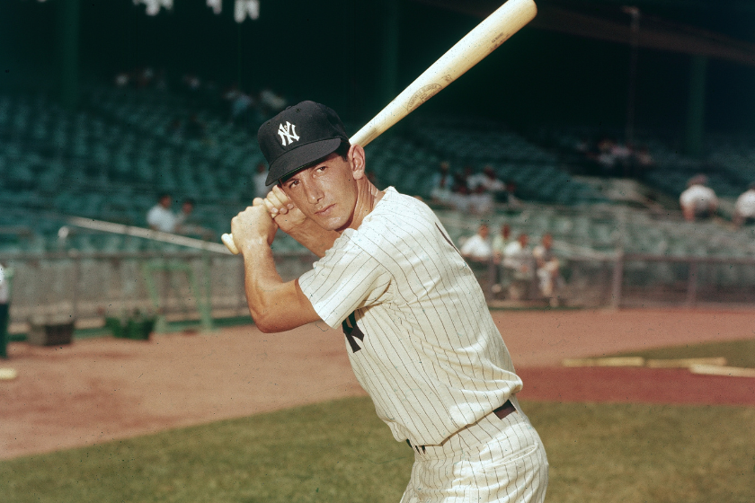 New York Yankees second baseman Billy Martin poses for a photo.