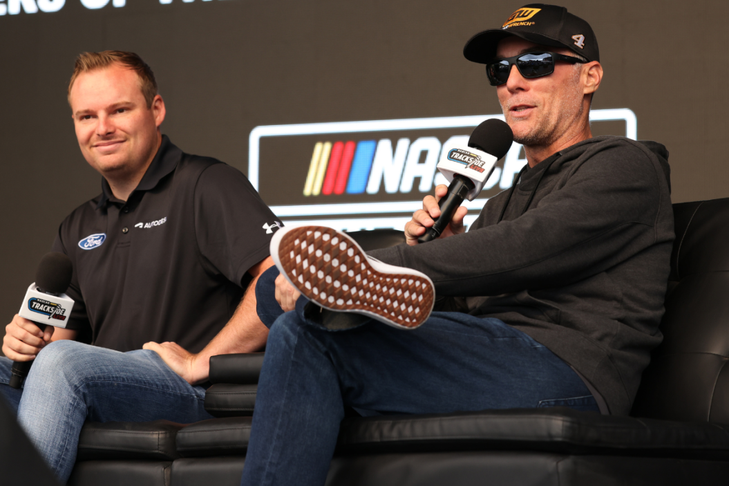 Cole Custer and Kevin Harvick make appearance at Trackside Live before the NASCAR Cup Series ToyotaSave Mart 350 on June 12, 2022 at Sonoma Raceway