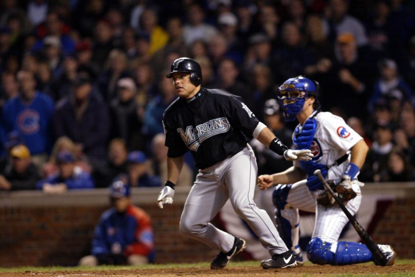 Ivan Rodriguez against the Cubs in 2003.