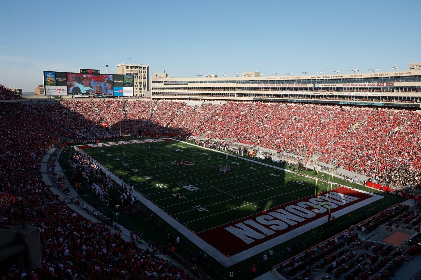 A view of Camp Randall Stadium