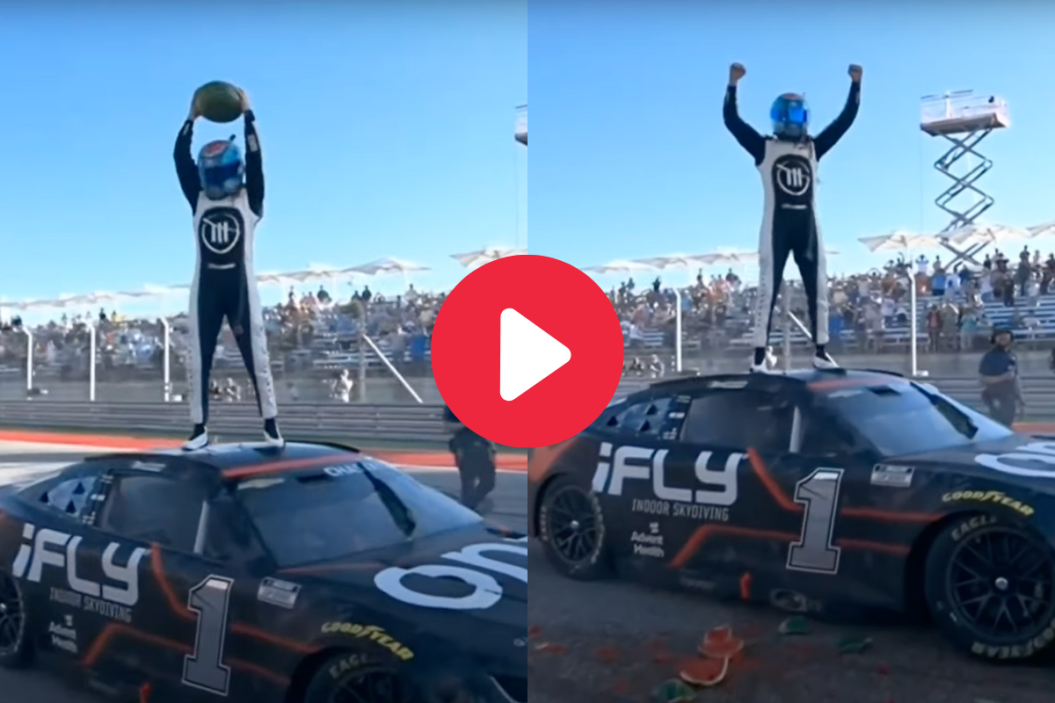 Ross Chastain smashes watermelon after winning 2022 race at Circuit of the Americas