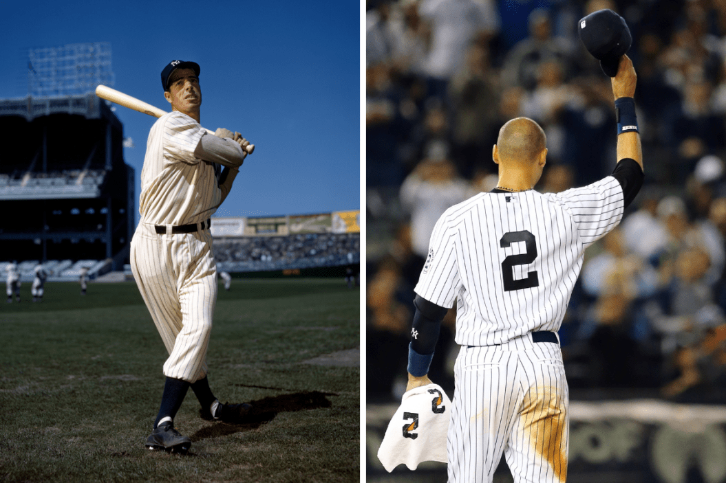 Joe DiMaggio and Derek Jeter are two of the greatest Yankees of all time.