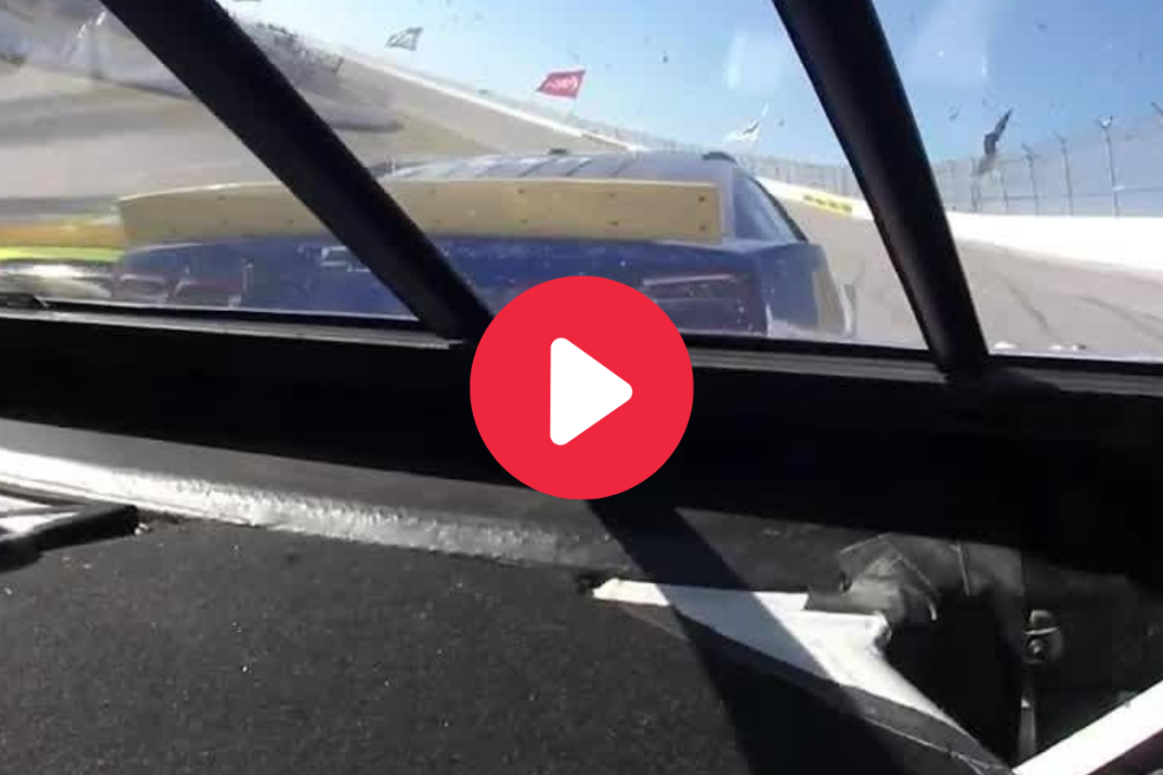 in-car camera footage shows erik jones push chase elliott at talladega