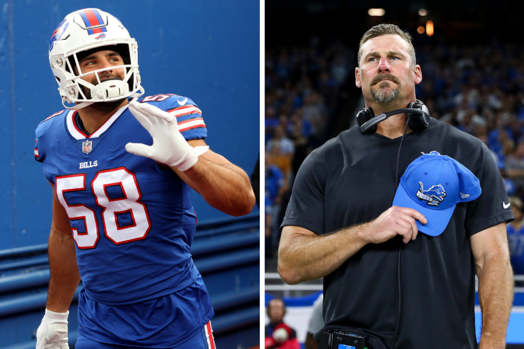 Matt Milano and the Buffalo Bills face off against Dan Campbell's Detroit Lions in a thrilling Thanksgiving Day matchup.