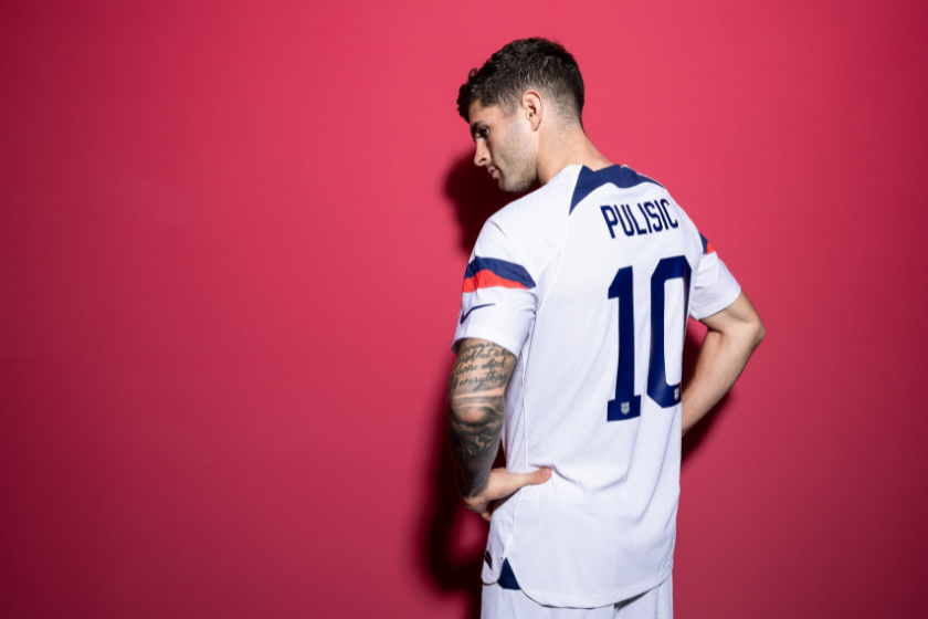 Christian Pulisic of United States poses during the official FIFA World Cup Qatar 2022 portrait session
