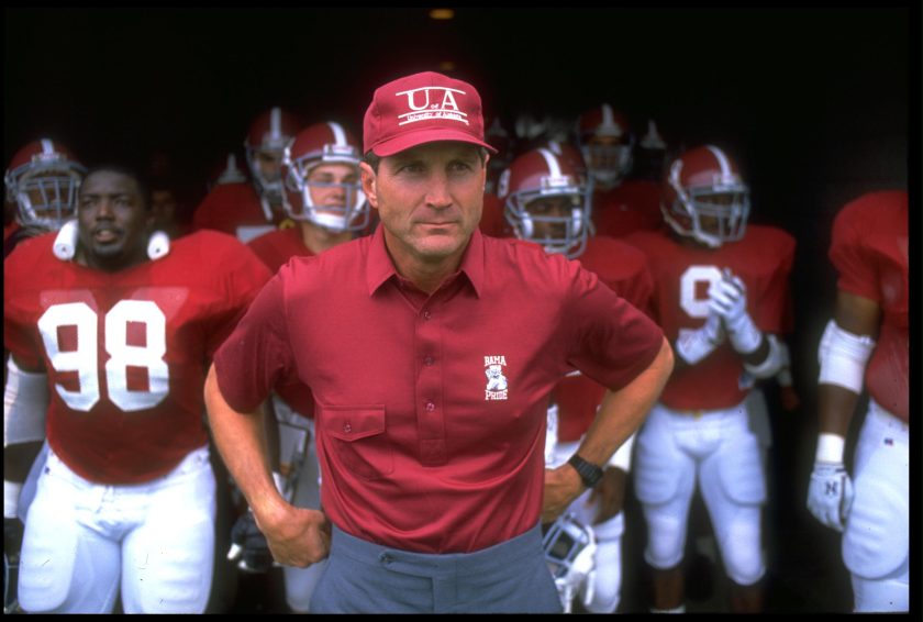 Bill Curry at Alabama in 1988.