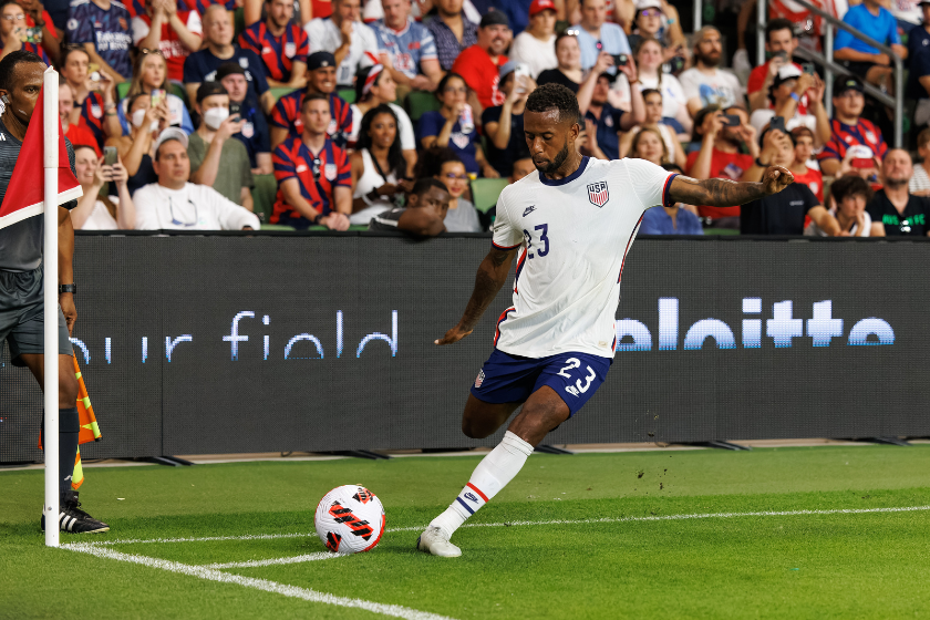  Kellyn Acosta #23 of the United States during a game between Grenada and USMNT