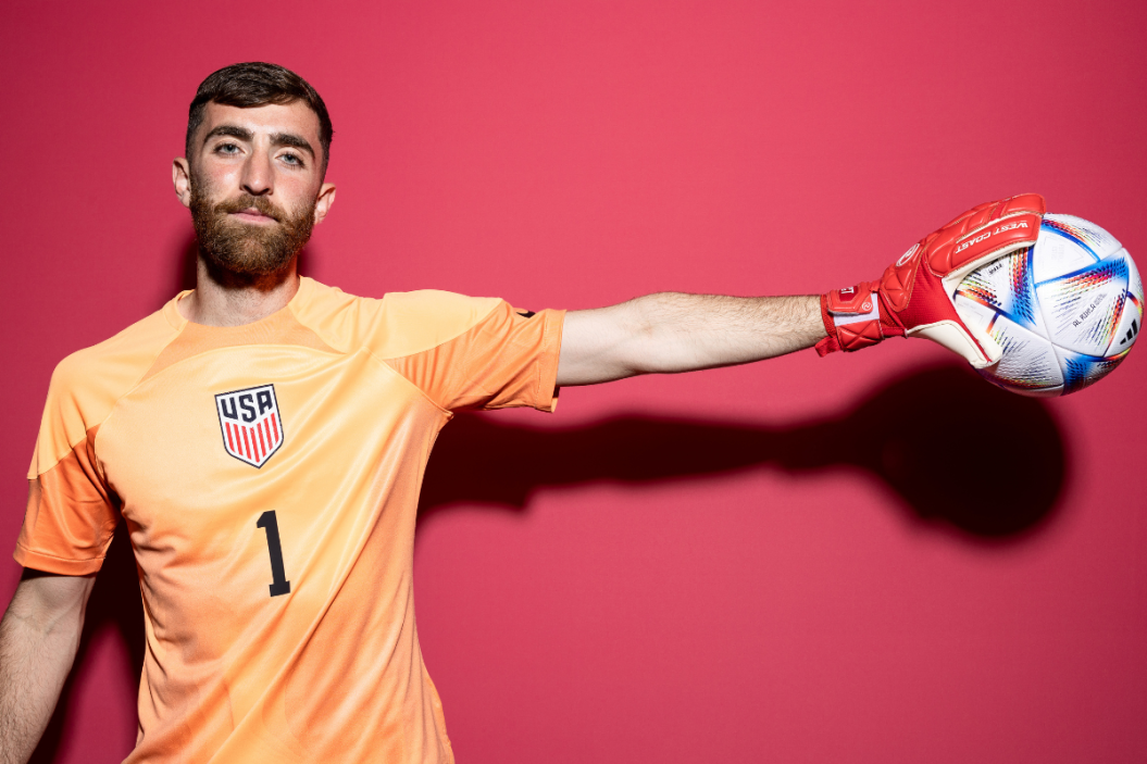 Matt Turner of United States poses during the official FIFA World Cup Qatar 2022 portrait session
