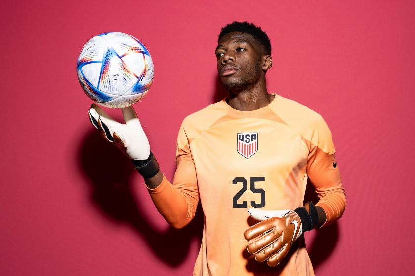 Sean Johnson of United States poses during the official FIFA World Cup Qatar 2022 portrait session