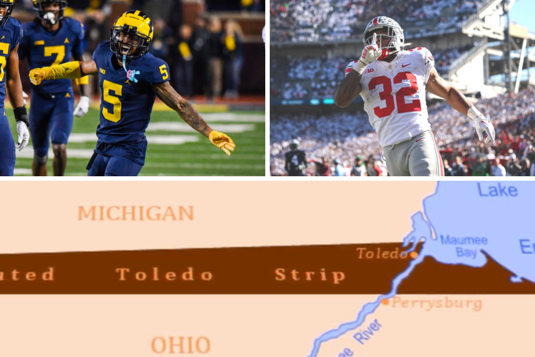 The Ohio and Michigan state rivalry started with a dispute over a piece of land called the Toledo Strip.