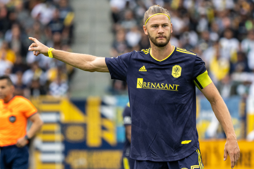 Walker Zimmerman #25 of Nashville SC during the MLS Cup Round of 16 match against Los Angeles Galaxy