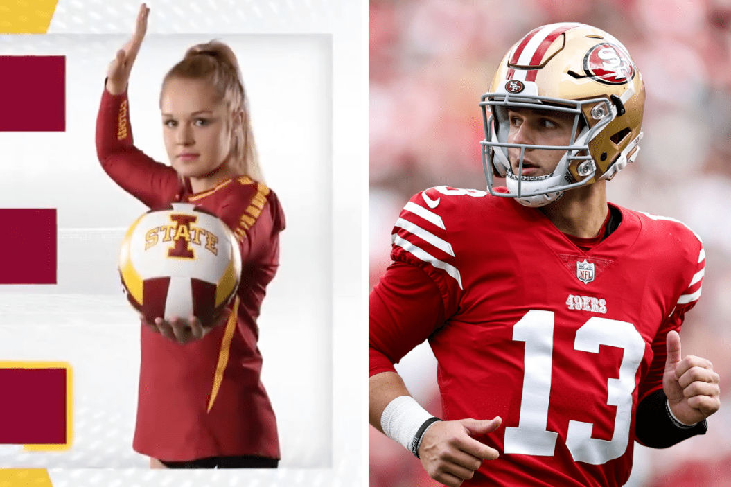 Brock Purdy and girlfriend Jenna Brandt met at Iowa State, where he played football and she played volleyball.