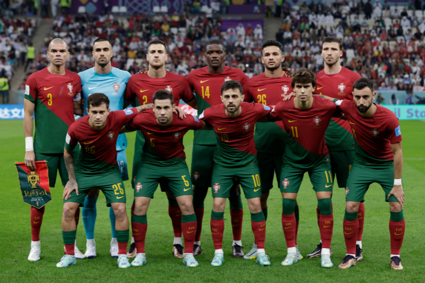 Portuguese team group before the FIFA World Cup Qatar 2022 Round of 16 match between Portugal and Switzerland at Lusail Stadium