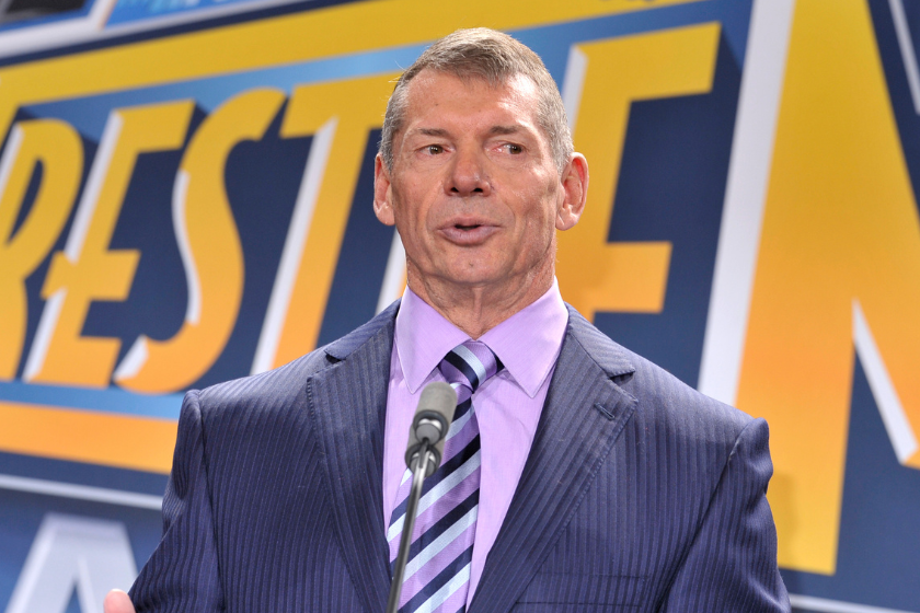 Vince McMahon attends a press conference to announce that WWE Wrestlemania 29 will be held at MetLife Stadium in 2013 at MetLife Stadium
