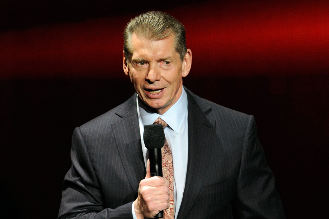 WWE Chairman and CEO Vince McMahon speaks at a news conference announcing the WWE Network at the 2014 International CES at the Encore Theater at Wynn Las Vegas