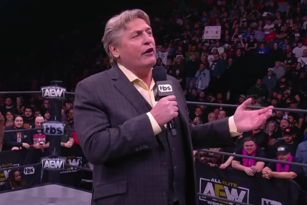 William Regal during an AEW broadcast.