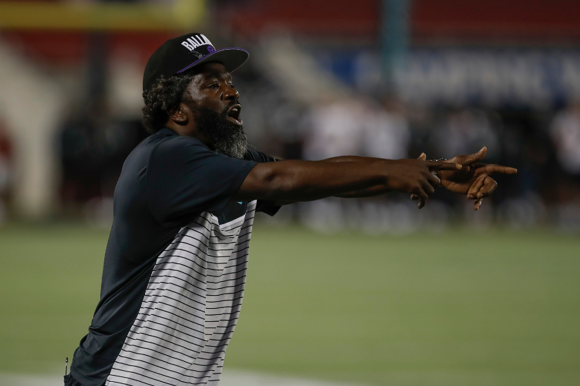 Team Savage head coach Ed Reed during the 2020 Under Armour All-America Game