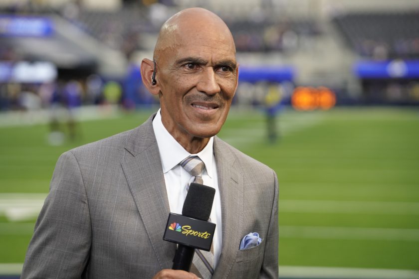 Tony Dungy with NBC in 2022.