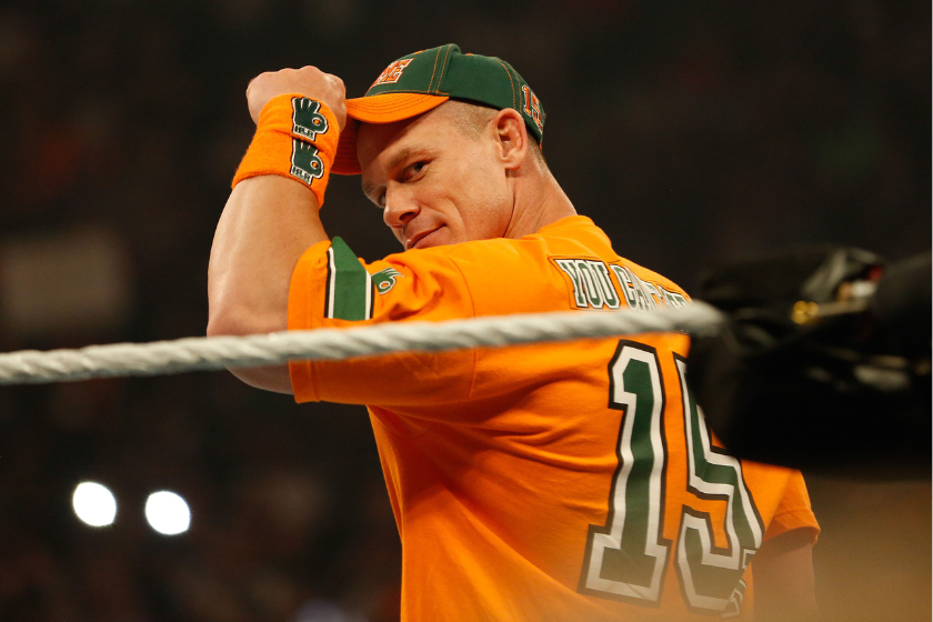 ohn Cena enters the ring at the WWE SummerSlam 2015 at Barclays Center of Brooklyn