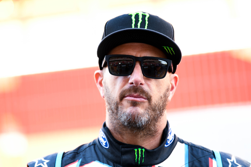 Ken Block looks on during the launch event of the FIA World Rallycross Championship at Circuit de Catalunya on March 30, 2017 in Barcelona, Spain