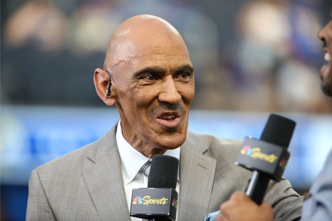 Tony Dungy with NBC in 2022.