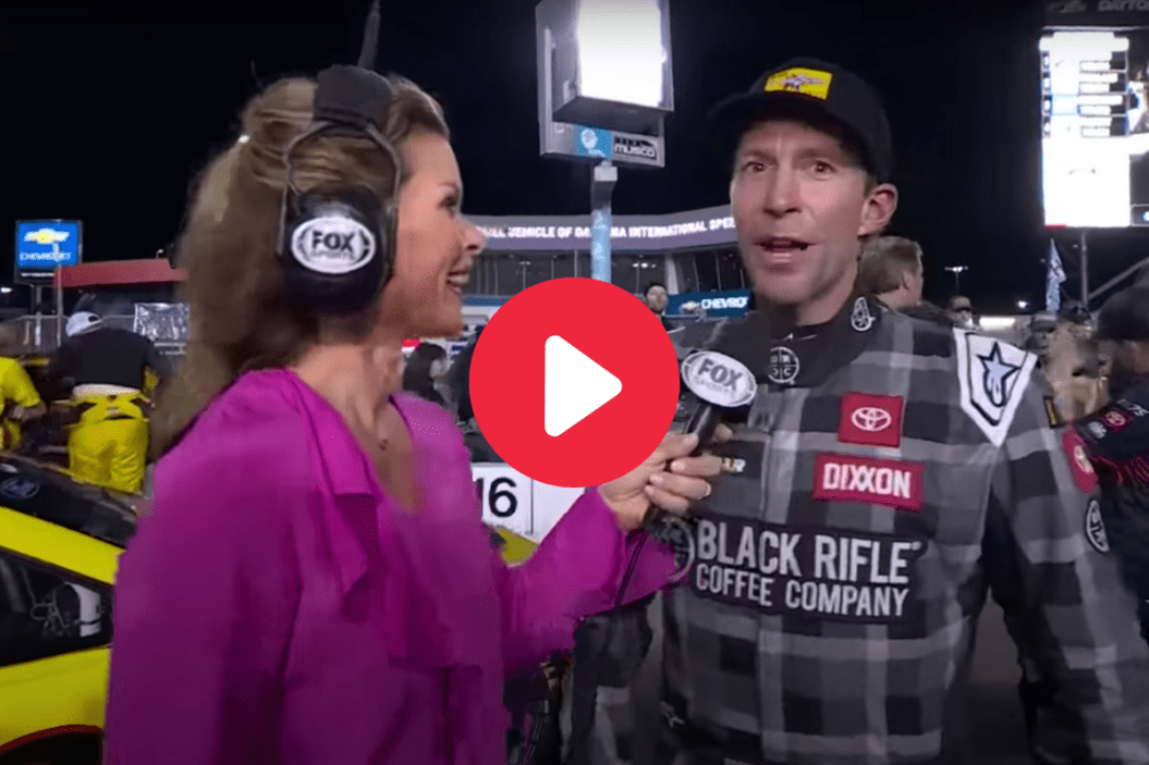 Jamie Little interviews Travis Pastrana after he officially qualified for 2023 Daytona 500